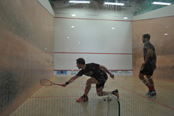 Une partie de squash.